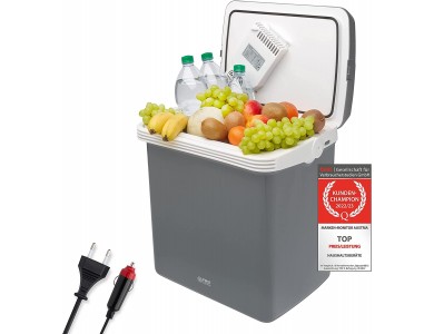 First Austria FA-5170 Cool Box, Φορητό Ηλεκτρικό Ψυγείο 32L με Λειτουργία Eco & Δυνατότητα Θέρμανσης - Γκρί