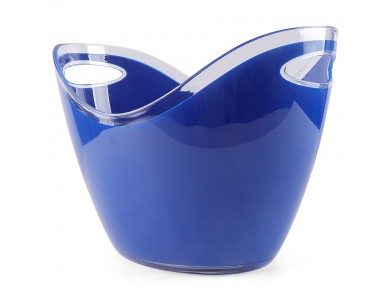 Forneed Ice Bucket, Σαμπανιέρα Οβάλ 8L, Πλαστική 35 x 26.5 x 25.5cm, Blue