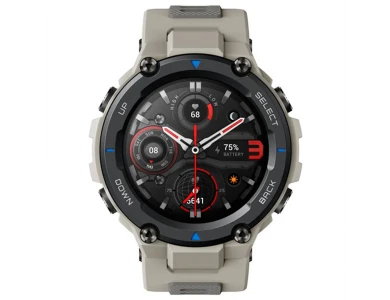 Amazfit T-Rex Pro Smartwatch with AMOLED Screen 1.3", with Oscilloscope & Built-In GPS, Waterproof, Desert Grey
