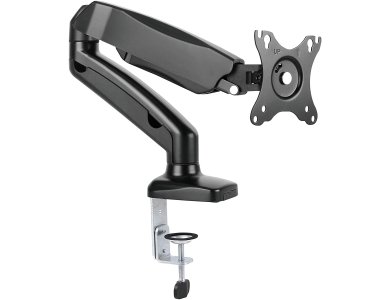 IcyBox Single Arm Desk Mount with Clamp, for monitors up to 27” Dual arms, Max load 6,5kg