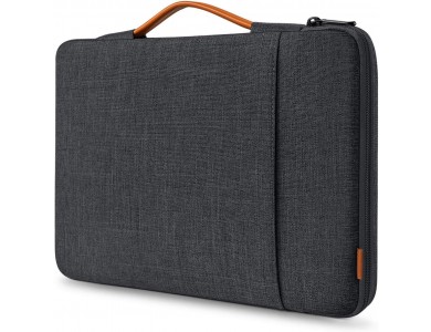 Inateck 360° Protection Sleeve/Θήκη Laptop Αδιάβροχη για Macbook 14.2" / DELL XPS / HP / Surface, με Εξωτερική Θήκη, Black Grey