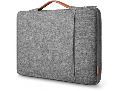 Inateck 360° Protection Sleeve 13.3" Waterproof for Macbook 14.2" / DELL XPS / HP / Surface, with External Sleeve, Grey