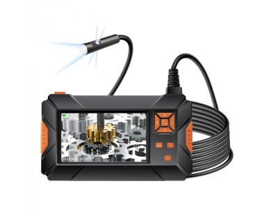 K&F Concept P130 Waterproof Endoscope Camera 1080P, IP66, with 4.3" IPS Screen, 3 Lenses, 2600mAh Battery & 10m Cable