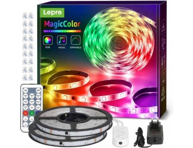 LE Professional MagicColor RGB (RGBIC) LED Ταινία 20m (2*10m), Με Τηλεχειριστήριο, 16 Χρωματισμοί (Static & Rainbow), Αδιάβροχη