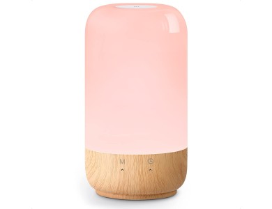 LE Professional RGB Night Light, Brightness Adjustable, with Touch Control and Timer, Light Wood Grain