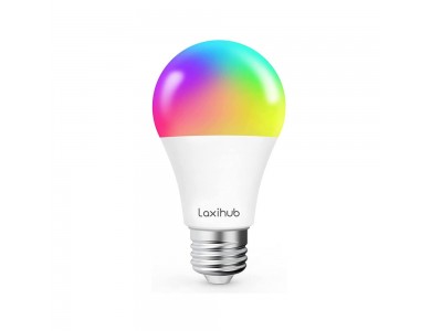Laxihub Έξυπνη λάμπα LED Bluetooth + WiFi, Λευκή & RGB 9W E27 (Δε χρειάζεται Hub & Tuya Compatible), 1000 lm