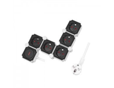 Logilink LPS277 Flexible Socket 5xSchuko, with switch and cable 1,5m.