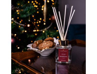 Luxury Candles Melomakarono Diffuser, Αρωματικό Χώρου 100ml με Άρωμα Μελομακάρονο, με Sticks από Bamboo