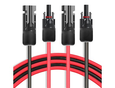 MC4 Solar Extension Cable, for Solar Panels, Set of 2*10m (Red/Black)