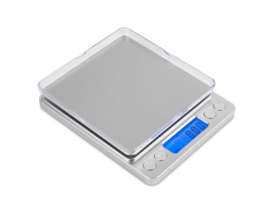 Mafiti MK200 Mini Kitchen Scale, Kitchen Scale 10x12cm to 3kg, Accuracy 0.1g, with LED Display, Silver