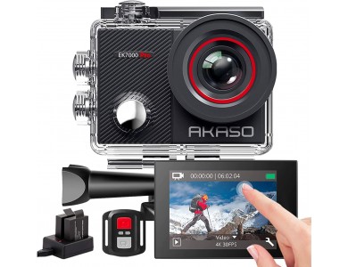 Akaso EK7000 Pro 4K Action Camera με Touch Screen, 20MP, WiFi, Waterproof 40Μ & Image Stabilization