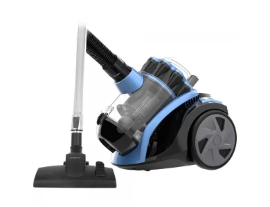 Emerio Eco Cyclone Vacuum Cleaner, Vacuum Cleaner 900W without Bag, with HEPA Filter & 2L Bucket, Black / Blue