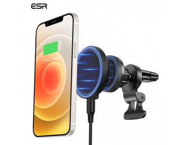 ESR HaloLock Magnetic Car Phone Mount, Air Vent Car Mount with Wireless Charging MagSafe compatible for iPhone 15 / 14 Series