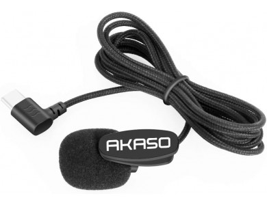 Akaso External Microphone, External Condenser Microphone with Micro USB for Action Camera V50X (New Version), Brave 7, Brave 8