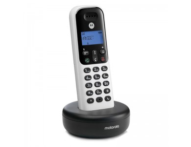 Motorola T501+ Cordless Handsfree Phone & 50 Name Phonebook, White