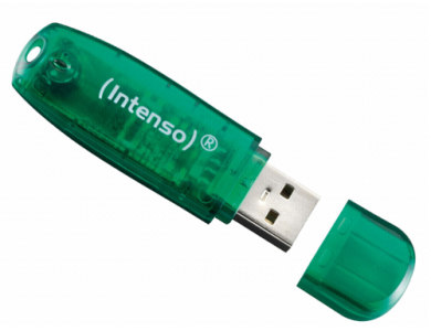 Intenso Rainbow Line USB 2.0 8GB USB Stick / Flash Drive, Green