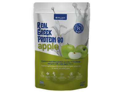 Real Greek Whey Protein 80 Banana, Goat Sheep Protein 74% Whey with Apple Flavor 500g
