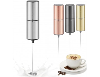 AJ Milk Frother, Handheld Milk Frother & Frappe Maker, Battery Operated