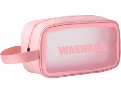 AJ Cosmetics & Accessories Travel Bag, Travel Toiletry Bag, Pink/Clear