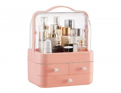 AJ Cosmetics & Jewelry Storage Box, Oργανωτής Κοσμημάτων & Καλλυντικών, 34x26, Light Peach