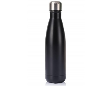 AJ Stainless Steel Water Bottle Double Walled & BPA Free, Stainless Steel Thermos, 750ml, Black