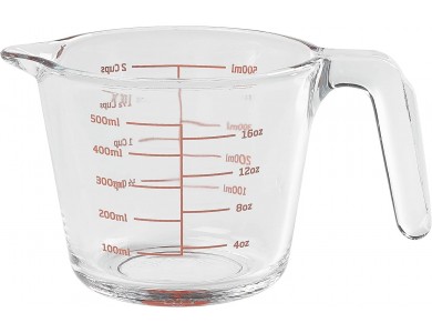 AJ Glass Dispenser Made of High Temperature Resistant BPA-Free Borosilicate Glass, 500ml
