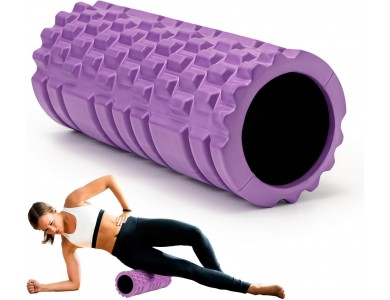 AJ Foam Roller for Muscle Massager, Κύλινδρος Μασάζ 45x14cm, Purple
