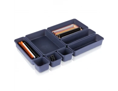 Vilde 8-Pack Drawer Organiser System, Κουτιά οργάνωσης Συρταριού & Γραφείου, Σετ των 8τμχ, Black