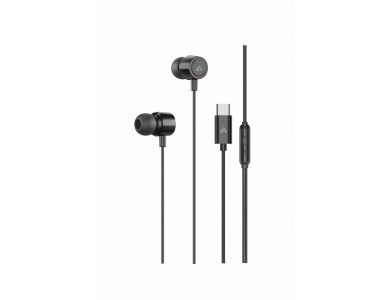 iPEAX Stereo Ακουστικά USB-C με Μικρόφωνο, 10mm drivers & One-button control, Black
