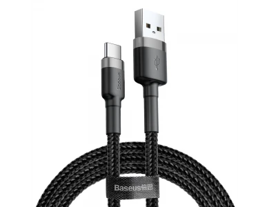Baseus Cafule Καλώδιο USB-C 0.5μ. με Νάυλον Ύφανση, Μαύρο