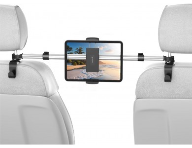 Swissten S-GRIP T2-MOP Tablet Holder for Car Headrest Βάση Tablet Αυτοκινήτου Επεκτεινόμενη & Ρυθμιζόμενα Άγκιστρα, Black