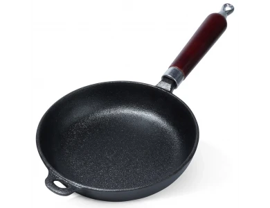 Vilde Premium Cast Iron Skillet 20cm, Τηγάνι από Μαντέμι με Ξύλινη Λαβή