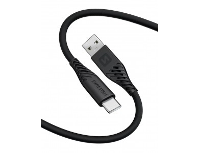 Swissten Καλώδιο USB-C σε USB-C 1.5μ. από Soft Silicone, Black