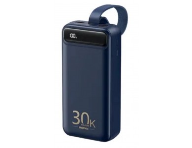 Remax Bole 30000 PD 22.5W USB-C Power Bank με LCD Screen 30.000mAh Power Delivery & QC3.0, Blue