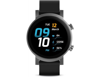 Mobvoi TicWatch E3 GPS Smartwatch 1.3" Screen, Wear OS, GPS, IP68 Waterproof, Panther Black - OPEN PACKAGE