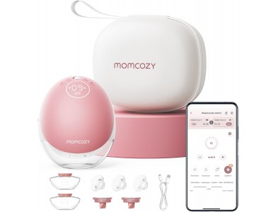 Momcozy M9 Breast Pump Hands Free, Ηλεκτρικό Μονό Θήλαστρο με APP Personalized Multi-Modes & 15 Επίπεδα Έντασης, Cozy Red