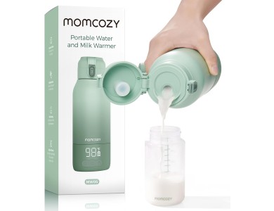 Momcozy Portable Bottle Warmer, Φορητός Θερμαντήρας Μητρικού Γάλακτος & Νερού για Ταξίδια 500ml, Green