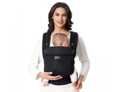 Momcozy PureHug Εργονομικός Μάρσιπος Μεταφοράς Μωρού από Νεογέννητο 3kg έως Νήπιο 20kg με Διάτρητο Ύφασμα, Air Mesh Black