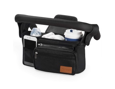Momcozy Stroller Organizer, Οργανωτής Καροτσιού με Θερμομονωτικές Θήκες για Ποτήρια, Αποσπώμενη Τσάντα Κινητού & Ιμάντα Ώμου
