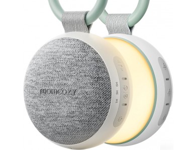 Momcozy Φορητό Baby White Noise Machine & Φωτάκι Νυχτός με Ρυθμιζόμενη Φωτεινότητα & Timer, Light Grey