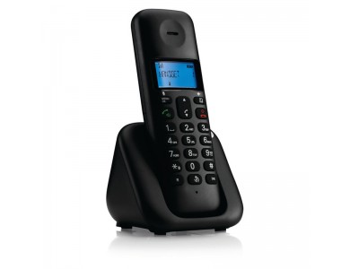 Motorola T301 Cordless Phone with Speakerphone & 50 Names Directory, Black