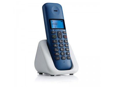 Motorola T301 Cordless Phone with Speakerphone & 50 Names Directory, Royal Blue