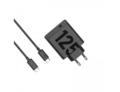 Motorola TurboPower Travel Φορτιστής Πρίζας 125W GanFast με Θύρα USB-C & Καλώδιο USB-C 1μ., Black