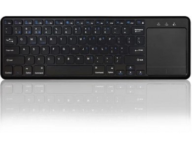 Nordic Ultra Slim Bluetooth Multi-Device Keyboard with Touchpad, Black