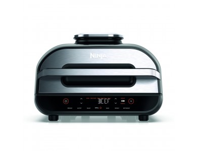 Ninja AG551 MAX Health Grill And Air Fryer, Πολυμάγειρας 2460W με Χωρητικότητα 5.7lt & Έξυπνο Θερμόμετρο - Μαύρος