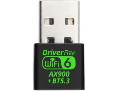 Nordic AX900 WiFi 6 & Bluetooth 5.3 Dual Band 2-in1 Wireless Network Adapter, USB Αντάπτορας Δικτύου 600Mbps
