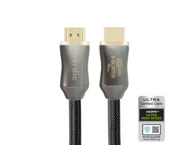 Nordic HDMI v2.1 8K@60Hz, eARC, 48Gbps, HDR, Nylon Weave Cable, 1m - HDMI-310a
