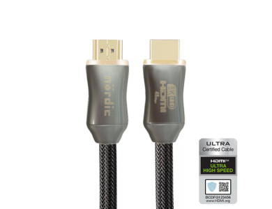 Nordic HDMI v2.1 8Κ@60Hz, eARC, 48Gbps, HDR, Καλώδιο με Νάυλον Ύφανση, 1μ. - HDMI-310a