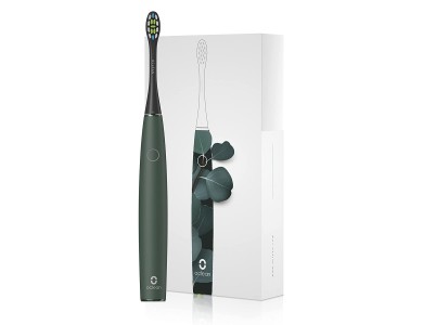 Oclean Air 2 Electric Toothbrush with DuPont & Pedex Fibres, WhisperClean™ Noise Reduction & Fast Charging, Eucalyptus Leaf