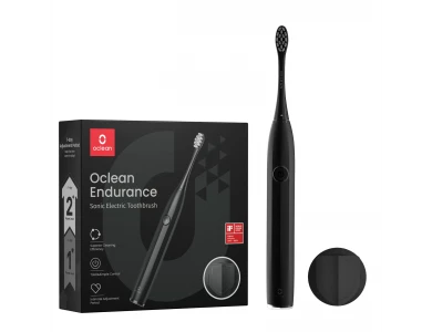 Oclean Endurance Electric Toothbrush with DuPont Fibers, Type-C Charging & Wall Mount, Knight Black